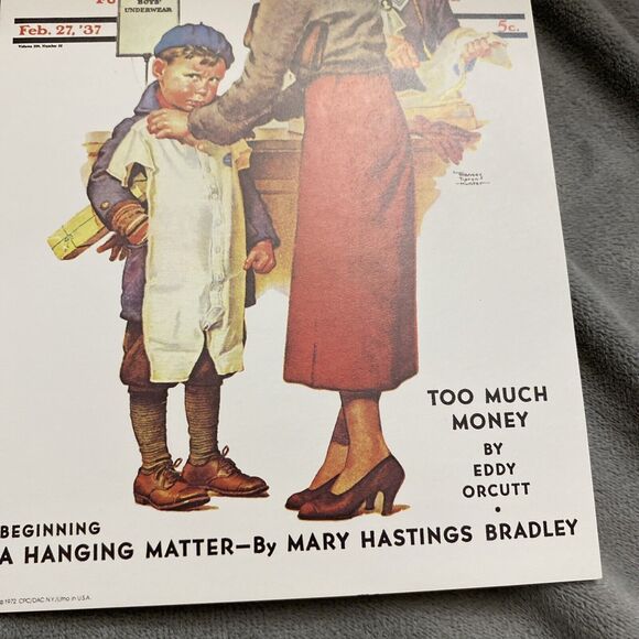 Covers From The Saturday Evening Post Fighting For Fun A Hanging Matter Lithos - Picture 14 of 15